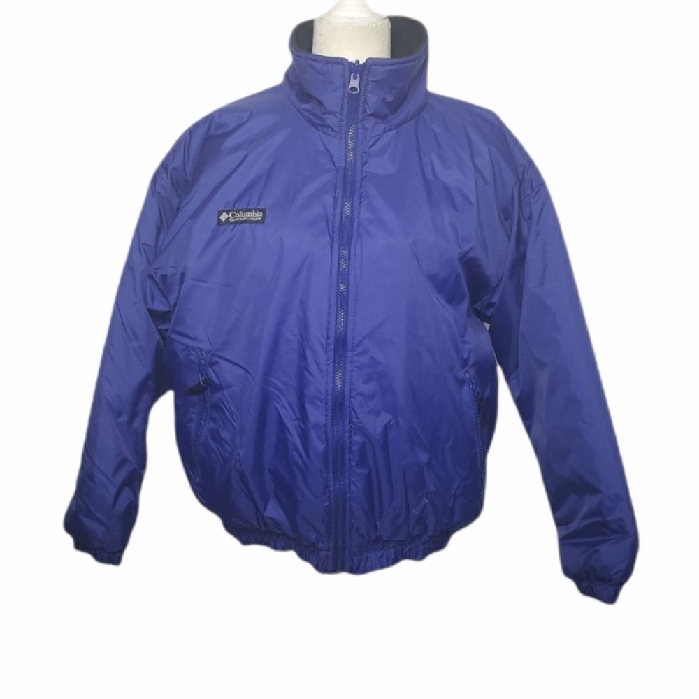 VINTAGE 90s Columbia‎ jacket zip up winter ski snow coat purple blue L